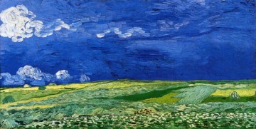  clouds Oil Painting - Wheatfields under Thunderclouds Vincent van Gogh
